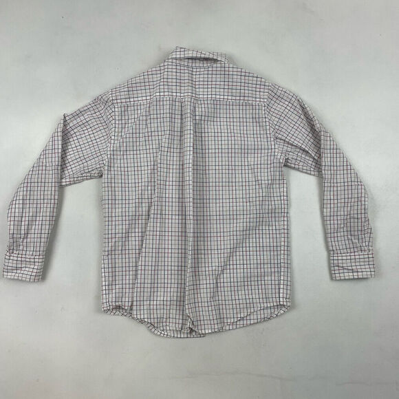Janie and Jack Sz 6 White Red Black Plaid Button Up Shirt L/S 100% Cotton - Picture 4 of 4